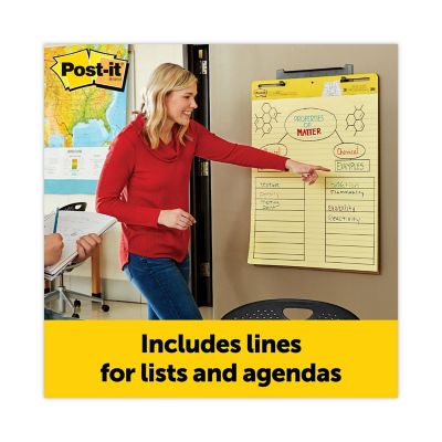 Image showing  Self-Stick Easel Pads, 25 in. x 30 in., Yellow, 30 Sheets, 2-Pack