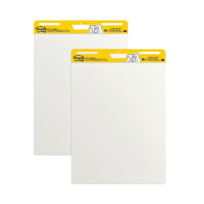 Image showing  Self-Stick Easel Pads, 25 in. x 30 in., White, 30 Sheets, 2-Pack