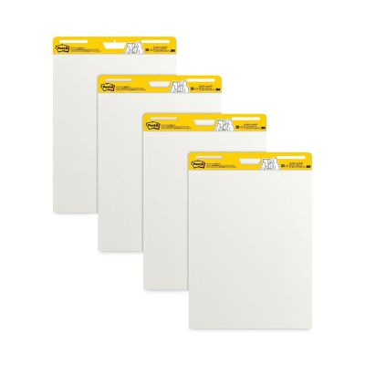 Image showing  Self-Stick Easel Pads, 25 in. x 30 in., White, 30 Sheets, 4-Pack