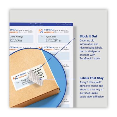 Image showing  Waterproof Shipping Labels with TrueBlock and Sure Feed Technology, 2 in. x 4 in., White, 50-Pack