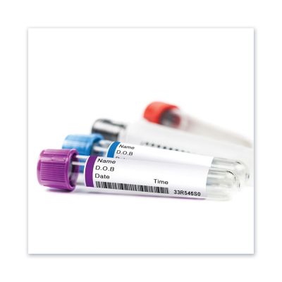 Image showing 8 th Avery Waterproof Address Labels with TrueBlock and Sure Feed Technology, 1 in. x 2.63 in., White, 50-Pack