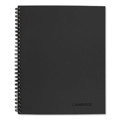 Cambridge Wirebound Guided Business Notebook, Meeting Notes, Dark Gray, 11 in. x 8.25 in., 80 Sheets