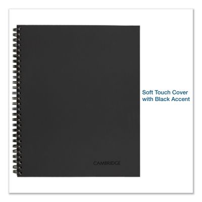 Image showing  Wirebound Guided Business Notebook, Meeting Notes, Dark Gray, 11 in. x 8.25 in., 80 Sheets