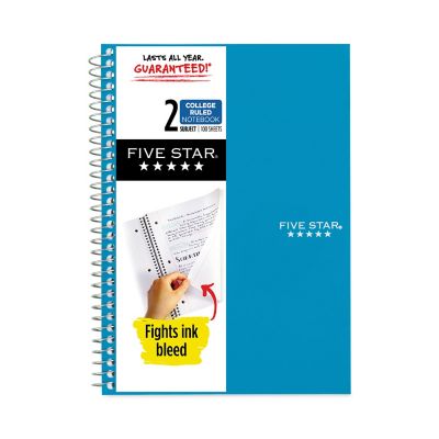 Five Star Wirebound Notebook, College Rule, Assorted, 9.5 in. x 6.5 in.
