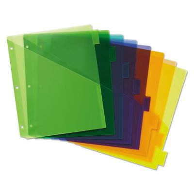Image showing 9 th Avery 1-Pocket Insertable Big Tab Plastic Dividers, 8-Tab, 11.13 in. x 9.25 in., Assorted
