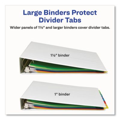 Image showing  2-Pocket Insertable Big Tab Plastic Dividers, 8-Tab, 11.13 in. x 9.25 in., Assorted
