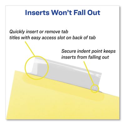 Image showing  Insertable Big Tab Dividers, 8-Tab, Letter Size, Clear