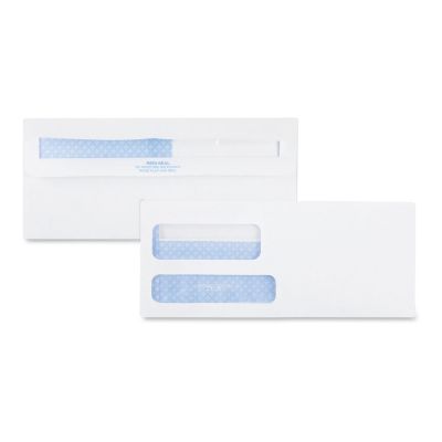 Quality Park Double Window Redi-Seal Security-Tinted Envelopes, #9, Commercial Flap, White