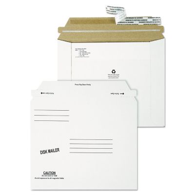 Quality Park Economy Disk/CD Mailers, Square Flap, Self-Adhesive Closure, 7.5 in. x 6.06 in., White