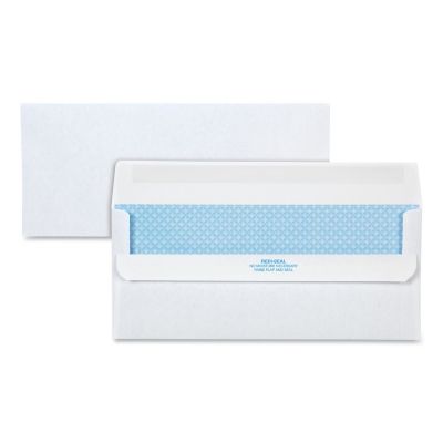 Quality Park Redi-Seal Envelopes, Commercial Flap, 4.13 in. x 9.5 in., White