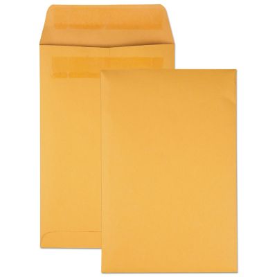 Quality Park Redi-Seal Catalog Envelopes, Cheese Blade Flap, 6 in. x 9 in., Brown Kraft