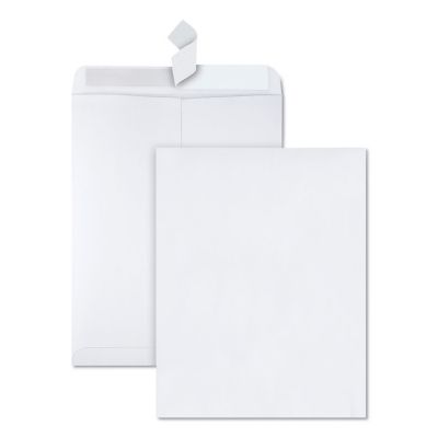 Quality Park Redi-Strip Catalog Envelopes, Cheese Blade Flap, 10 in. x 13 in., White