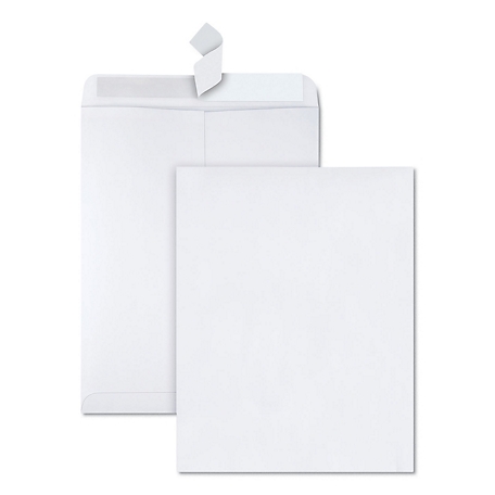 Quality Park Redi-Strip Catalog Envelopes, Cheese Blade Flap, 10 in. x 13 in., White