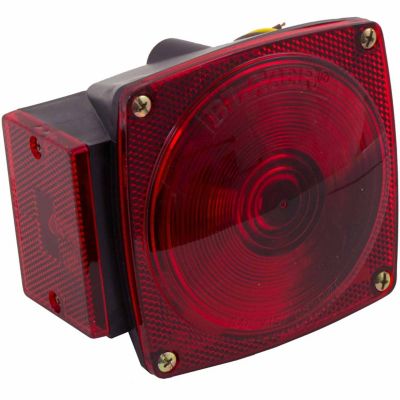 Hopkins Towing Solutions 5-1/4 in. 12V 7-Function Square Stop/Tail/Turn Light, Fits Trailers Under 80 in. W