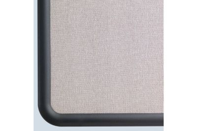 Image showing  Contour Fabric Bulletin Board, 36 in. x 24 in., Gray Surface, Black Plastic Frame