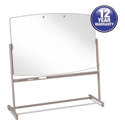 Quartet Total Erase Reversible Mobile Easel, 72 in. x 48 in., White Surface, Neutral Frame