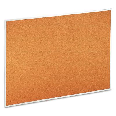 Universal Bulletin Board, Natural Cork, Satin-Finished Aluminum Frame, 36 in. x 48 in.