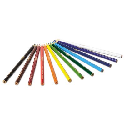 Image showing  Long-Length Colored Pencil Set, 3.3 mm, 2B (#1), Assorted Lead/Barrel Colors, 12-Pack