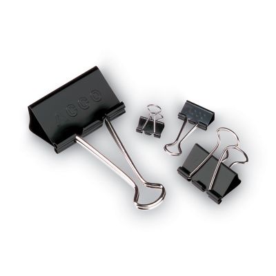 Image showing  Binder Clips, Medium, Black/Silver, 12-Pack