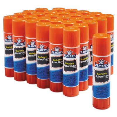 Image showing  Washable School Glue Sticks, 0.24 oz., Applies and Dries Clear, 30-Pack