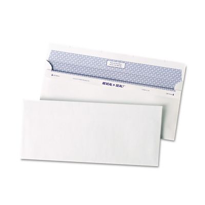 Quality Park Reveal-N-Seal Envelopes, #10, Commercial Flap, Self-Adhesive Closure, White