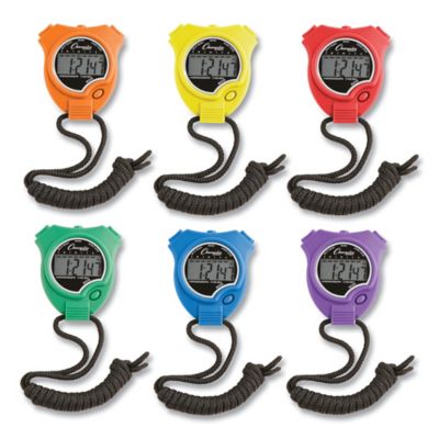 Champion Sports Water-Resistant Stopwatches, Assorted, 6 pk.