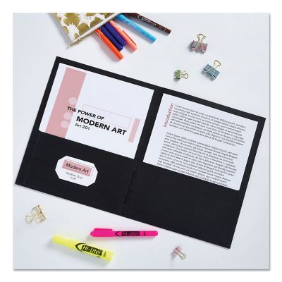 Image showing  2-Pocket Folder, Black, 25-Pack