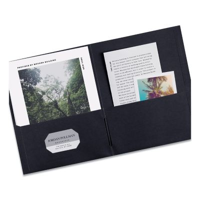 Image showing  2-Pocket Folder, Black, 25-Pack