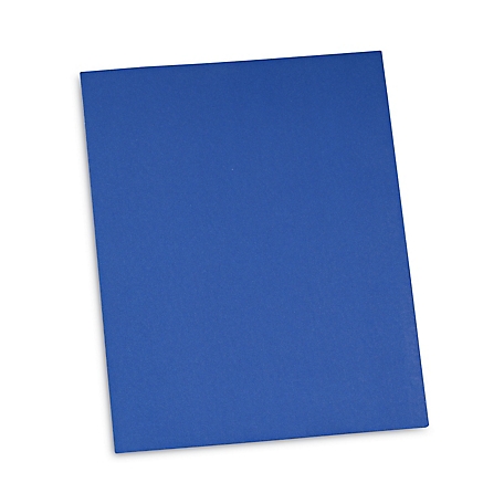 Universal 2-Pocket Portfolios, Embossed Leather Grain Paper, Light Blue, 25 pk.
