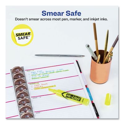 Image showing  Hi-Liter Desk-Style Highlighters, Chisel Tip, Fluorescent Yellow, 12-Pack