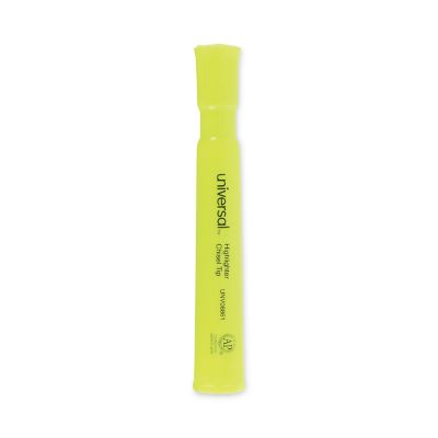 Universal Desk Highlighters, Chisel Tip, Fluorescent Yellow, 12-Pack