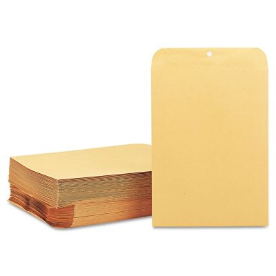 Image showing  Clasp Envelopes, Cheese Blade Flap, Clasp/Gummed Closure, Brown Kraft, 9 in. x 12 in.