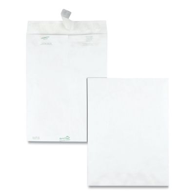 Survivor Catalog Mailers, DuPont Tyvek, #10-1/2, Square Flap, Redi-Strip Closure, 9 in. x 12 in., White, 100-Pack