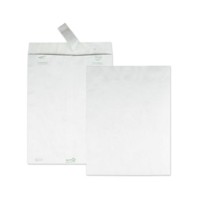 Survivor Catalog Mailers, DuPont Tyvek, #13-1/2, Square Flap, Redi-Strip Closure, 10 in. x 13 in., White, 100-Pack