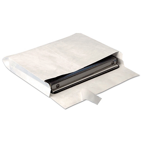 Survivor Open Side Expansion Mailers, DuPont Tyvek, #13-1/2, Redi-Strip Closure, 10 in. x 13 in., White, 100 pk.