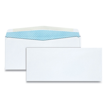 Quality Park Business Envelopes, Commercial Flap, Gummed Closure, 4.13 in. x 9.5 in., White, Tinted