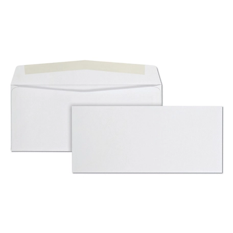 Quality Park Business Envelopes, Commercial Flap, Gummed Closure, 4.13 in. x 9.5 in., White