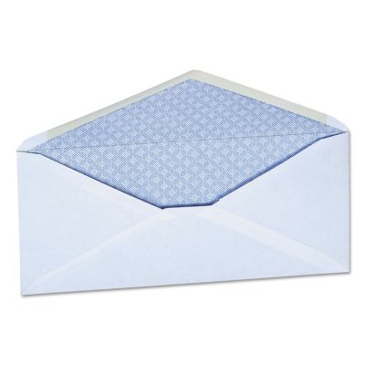 Universal Business Envelopes, #10, Commercial Flap, Gummed Closure, 4.13 x 9.5in., White/Blue, 500-Pack