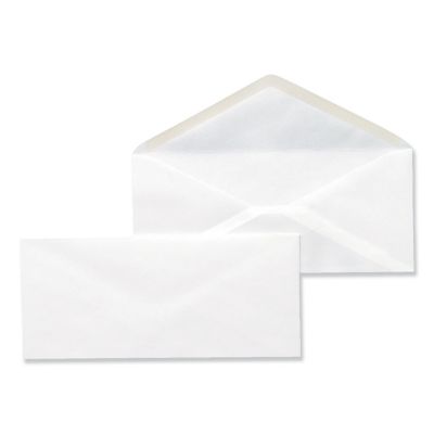 Universal Business Envelopes, #10, V-Flap, Gummed Closure, 4.13 in. x 9.5 in., White, 500 pk.