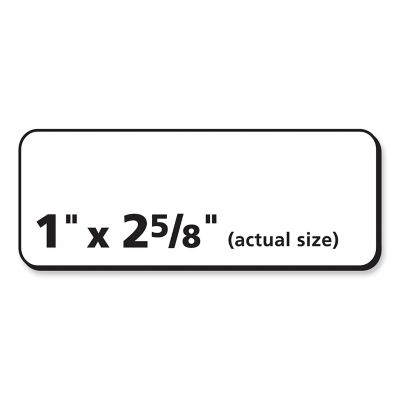 Image showing  Labels, Laser Printers, 1 in. x 2.63 in., White