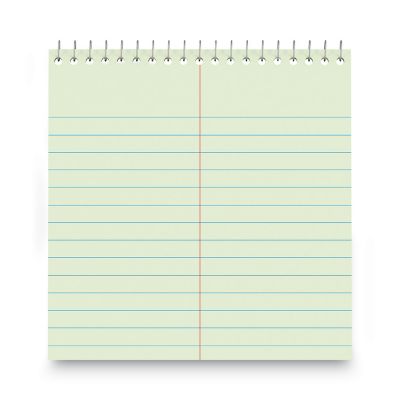 Image showing 3 th Universal Steno Book, Gregg Rule, 6 in. x 9 in., Green Tint, 80 Sheets