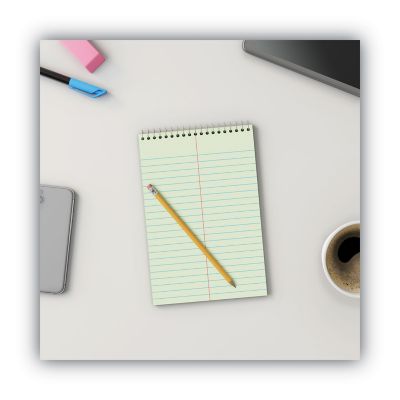 Image showing 5 th Universal Steno Book, Gregg Rule, 6 in. x 9 in., Green Tint, 80 Sheets