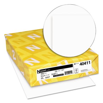 Image showing  Exact Index Card Stock, 94 Brightness, 110 lb., 8.5 in. x 11 in., White