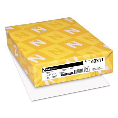 Neenah Paper Exact Index Card Stock, 94 Brightness, 90 lb., 8.5 in. x 11 in., White