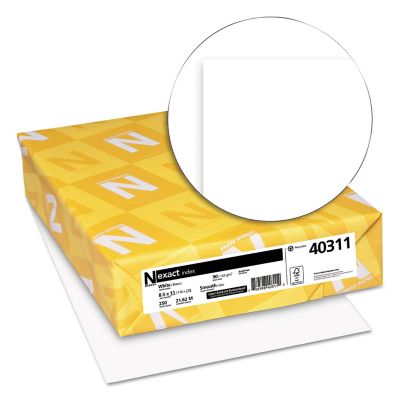 Image showing  Exact Index Card Stock, 94 Brightness, 90 lb., 8.5 in. x 11 in., White