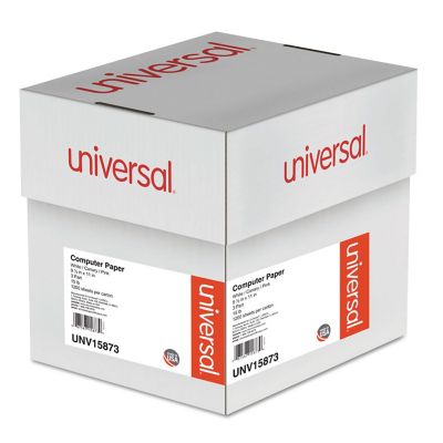 Universal Printout Paper, 3-Part, 15 lb., 9.5 x 11in., White/Canary/Pink, 1,200-Pack