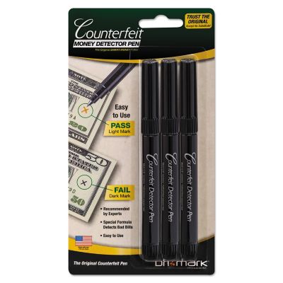 Dri-Mark Smart Money Counterfeit Bill Detector Pens for Use with US Currency, 3-Pack