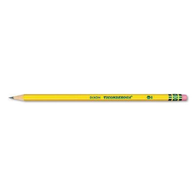 Ticonderoga Graphite Core Pencils, Black Lead, Yellow Barrel, 96-Pack