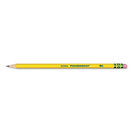 Ticonderoga Graphite Core Pencils, Black Lead, Yellow Barrel, 96-Pack