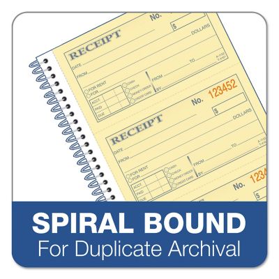 Image showing  2-Part Rent Receipt Book, 2-3/4 in. x 4-3/4 in., Carbonless, 200 Forms